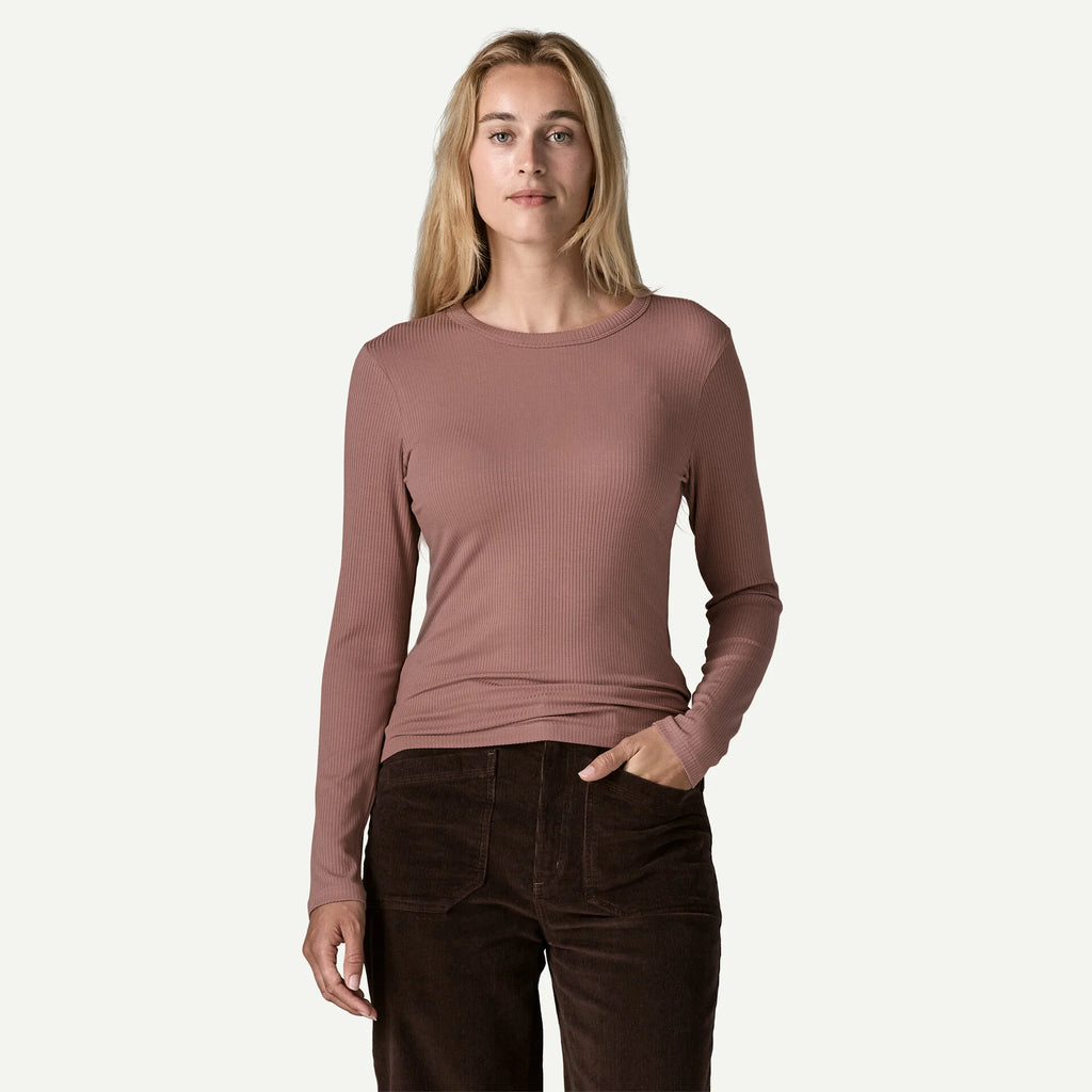 W's Long-Sleeved Rib-Knit Top