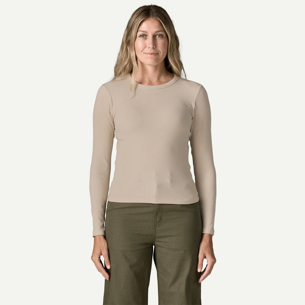 W's Long-Sleeved Rib-Knit Top