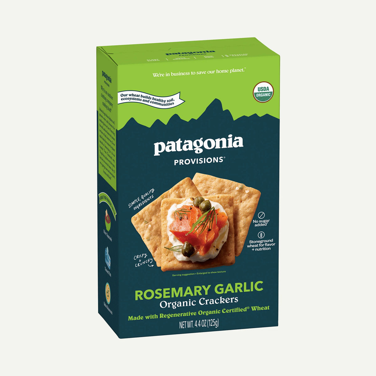 Organic Rosemary Garlic Crackers Main image