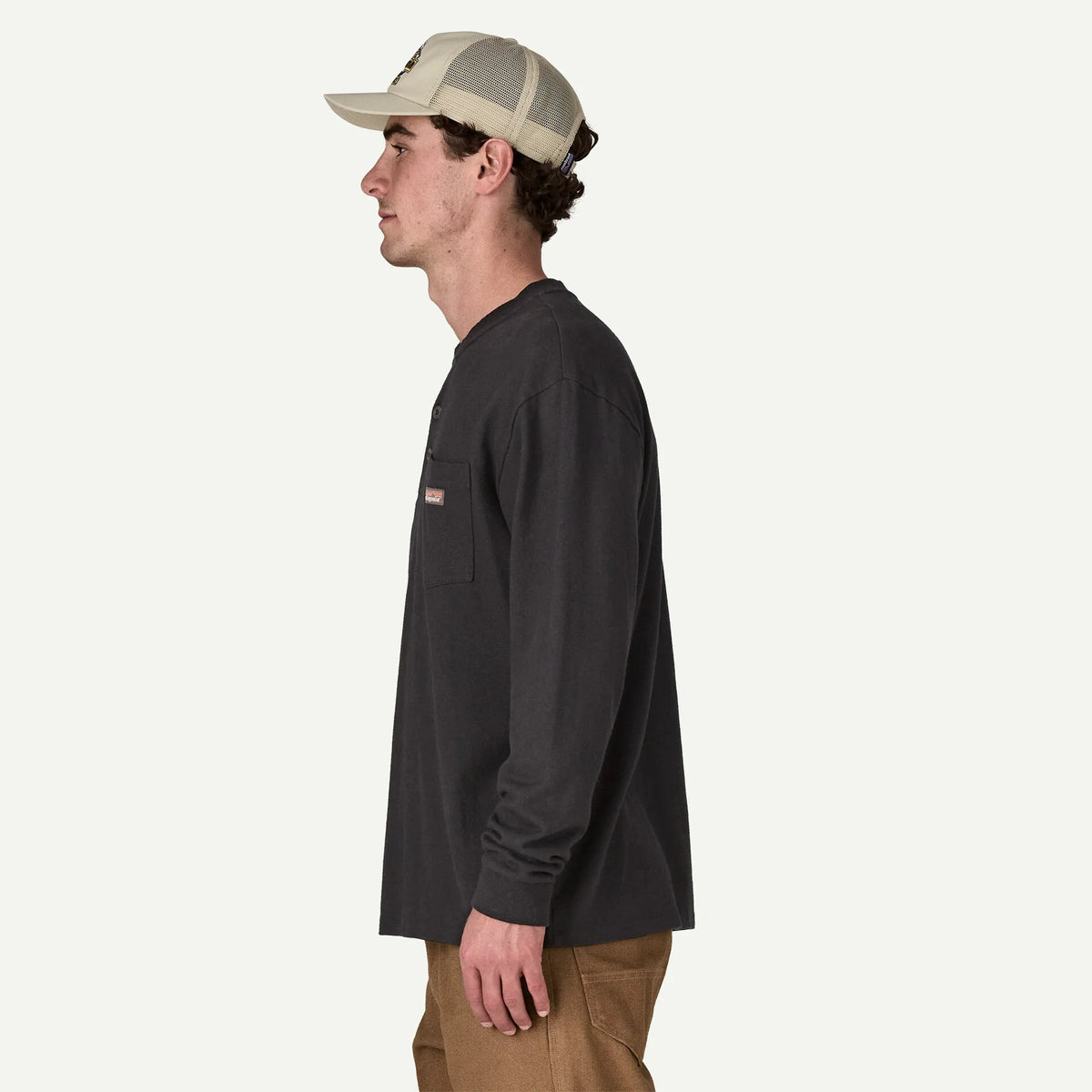 M's Long-Sleeved Work Henley Pocket Tee Main image