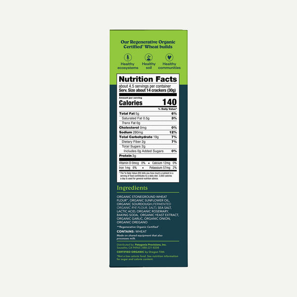 Organic Rosemary Garlic Crackers
