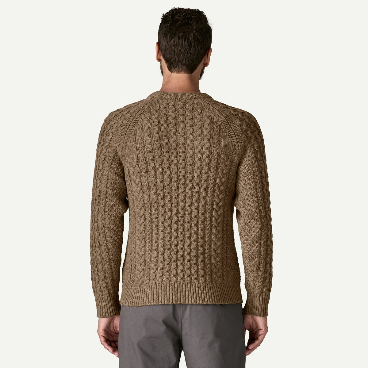 Recycled Wool-Blend Cable-Knit Crewneck Sweater Main image