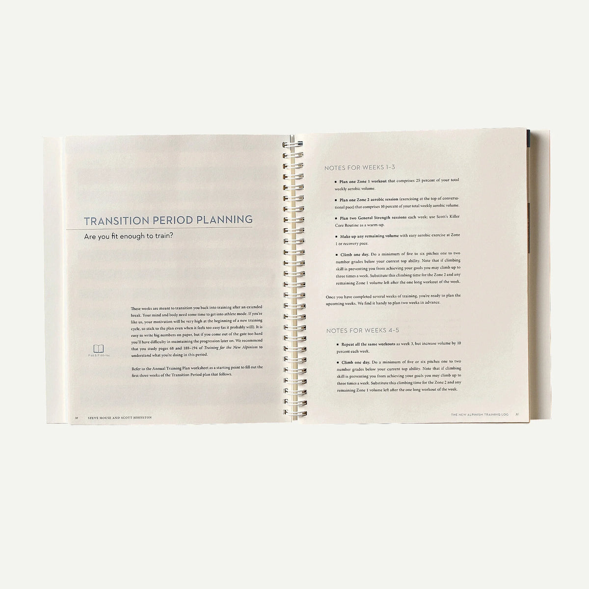 The New Alpinism Training Log by Steve House and Scott Johnston (Patagonia spiral bound paperback) Main image