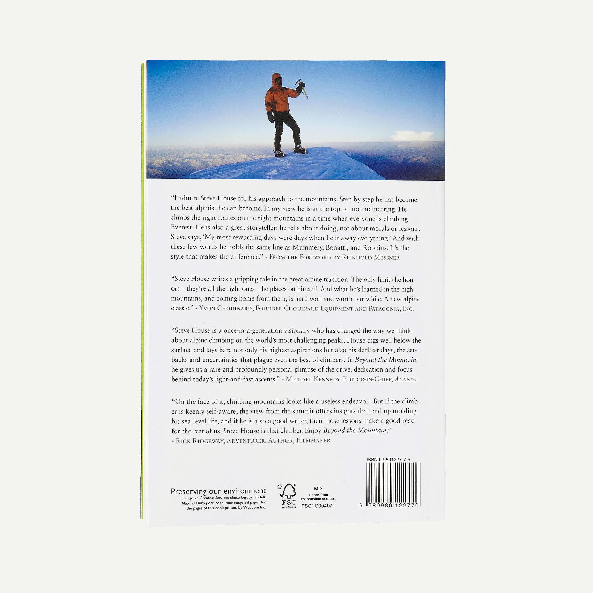 Beyond the Mountain by Steve House (Patagonia published paperback book) Secondary image