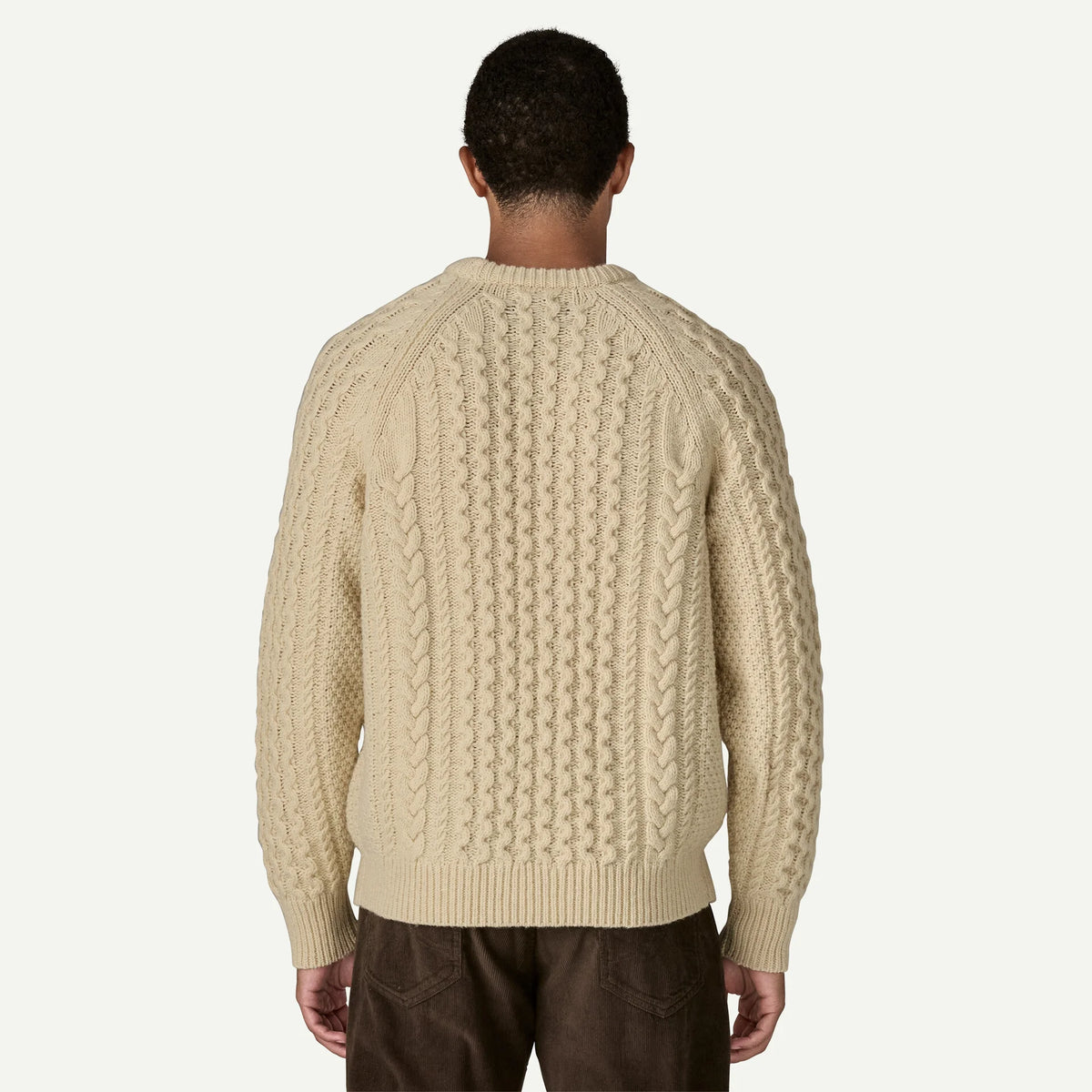 Recycled Wool-Blend Cable-Knit Crewneck Sweater Main image