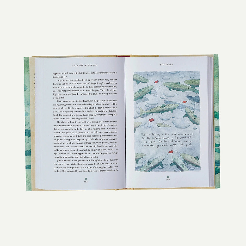 A Temporary Refuge: Fourteen Seasons with Wild Summer Steelhead by Lee Spencer (hardcover book)